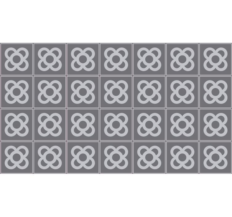 灰色盲人巴塞罗那瓷砖图案 - TenStickers