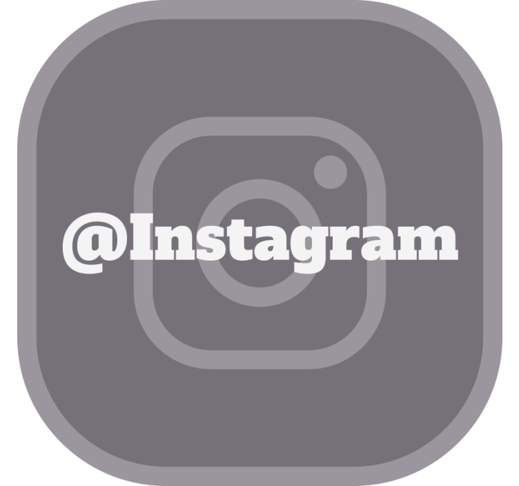 灰色盲人，您的instagram - TenStickers