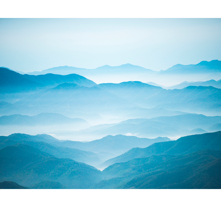 起居室盲道雾霭山脉壁画 - TenStickers