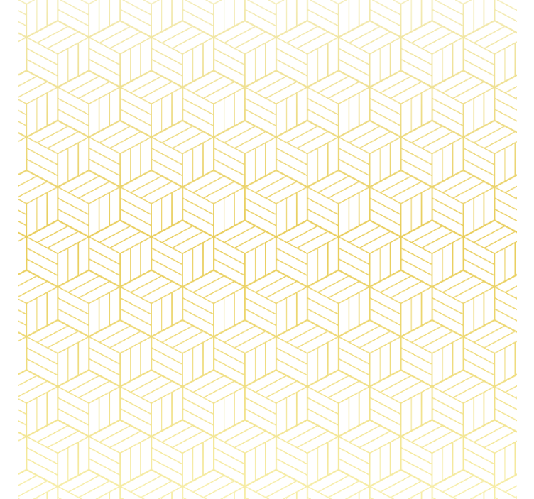 现代盲人金箔几何立方体 - TenStickers