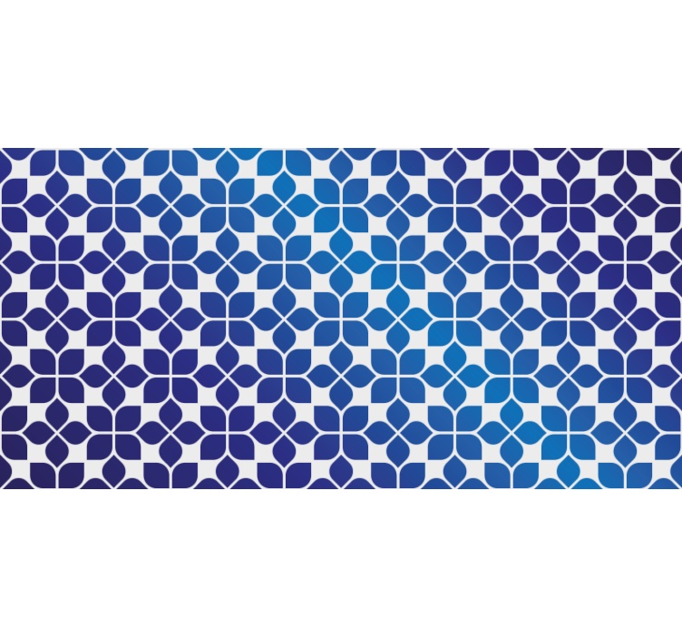 蓝盲蓝色花朵 - TenStickers