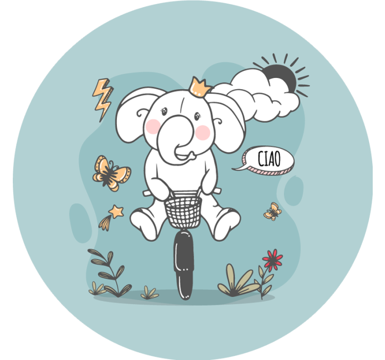 蓝盲你好大象 - TenStickers