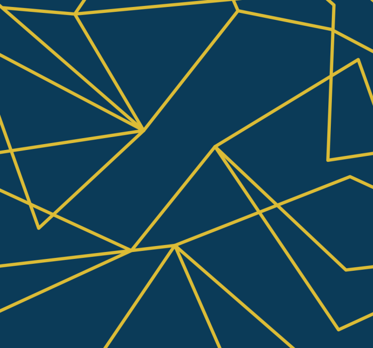 蓝盲几何金线设计产品 - TenStickers