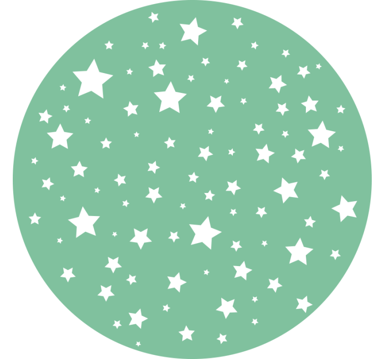 绿色盲人绿色星星圆形产品 - TenStickers
