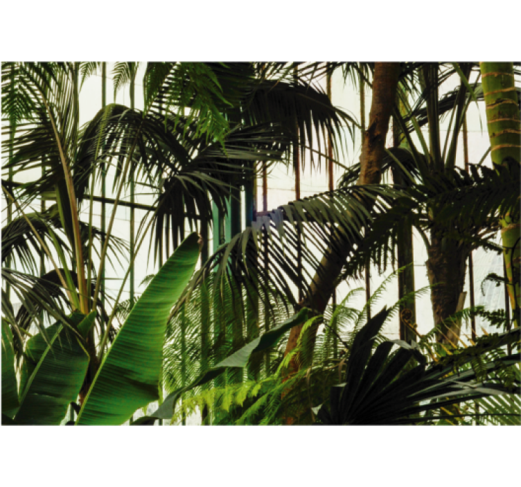 起居室盲道与绿色植物墙相结合 - TenStickers