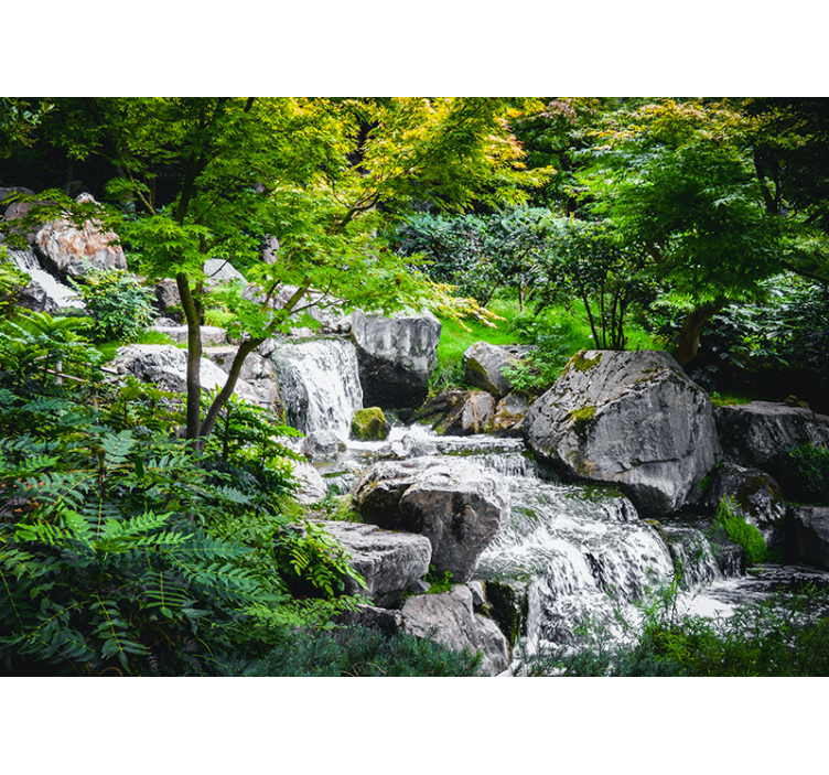 起居室盲道舒缓瀑布 - TenStickers