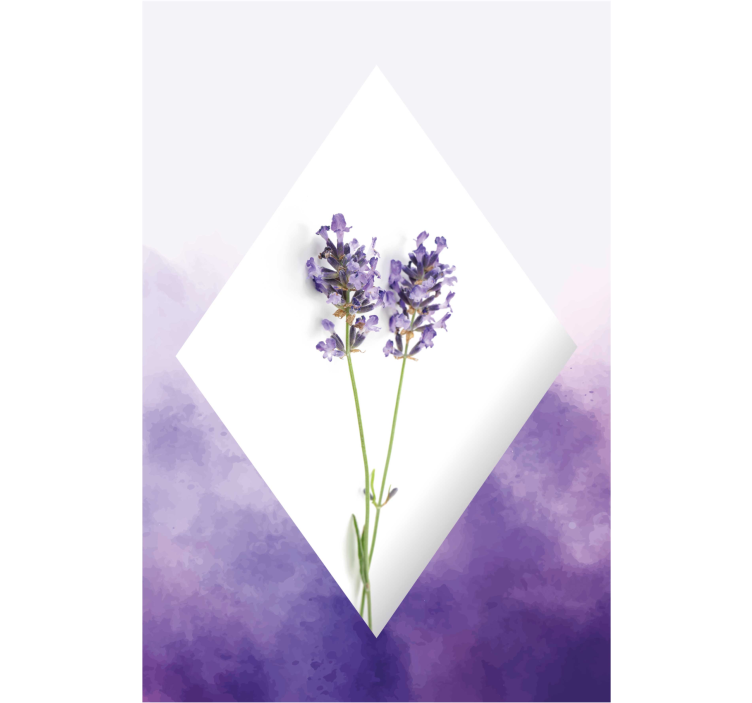 起居室盲道紫色水彩拼贴画 - TenStickers