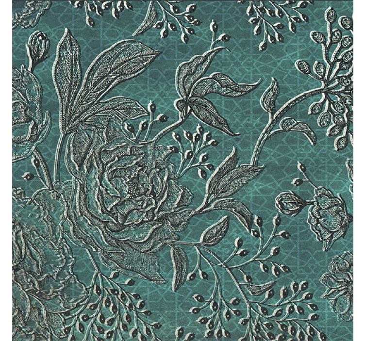 起居室盲道展现东方植物之美 - TenStickers