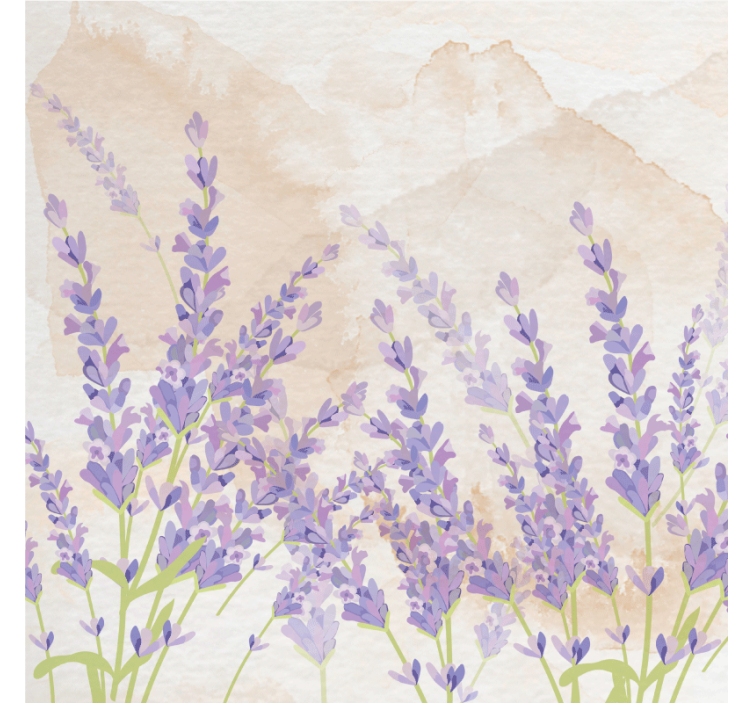 起居室盲道普罗旺斯风格水彩薰衣草画 - TenStickers
