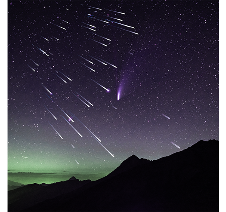 起居室盲道流星雨般的流星 - TenStickers