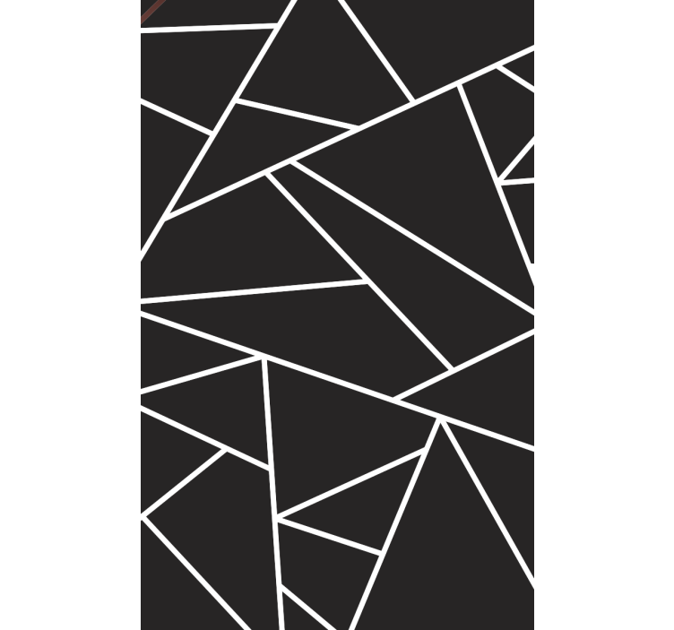 起居室盲道经典黑白马赛克 - TenStickers