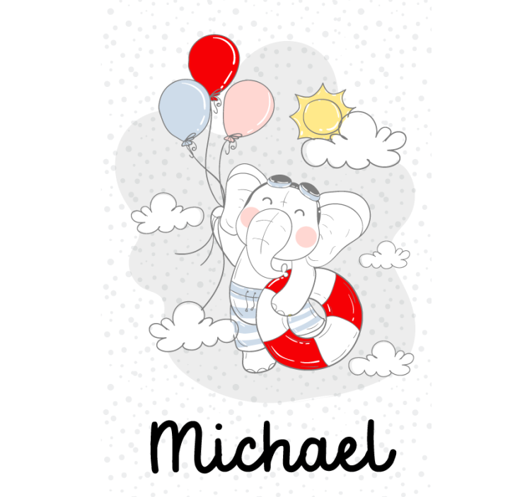 个人化的卷簾 可定制的大象 - TenStickers