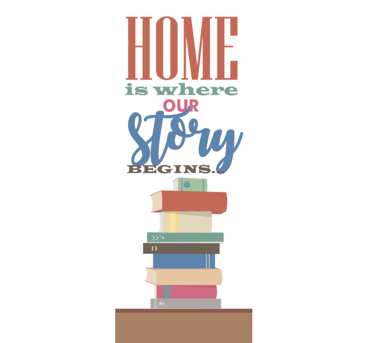 卷簾目用文字 家的故事从这里开始 - TenStickers