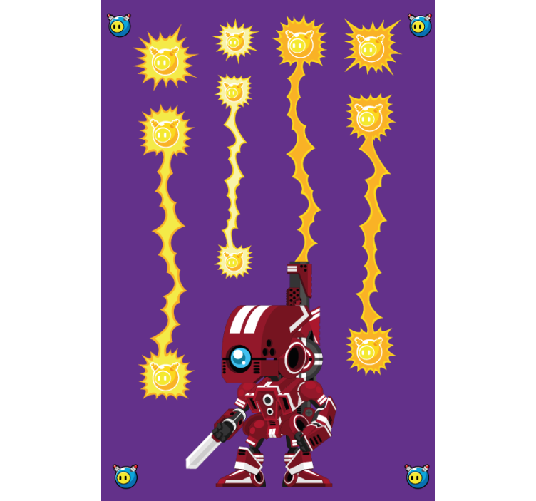 极客卷簾 机器人能量战斗 - TenStickers