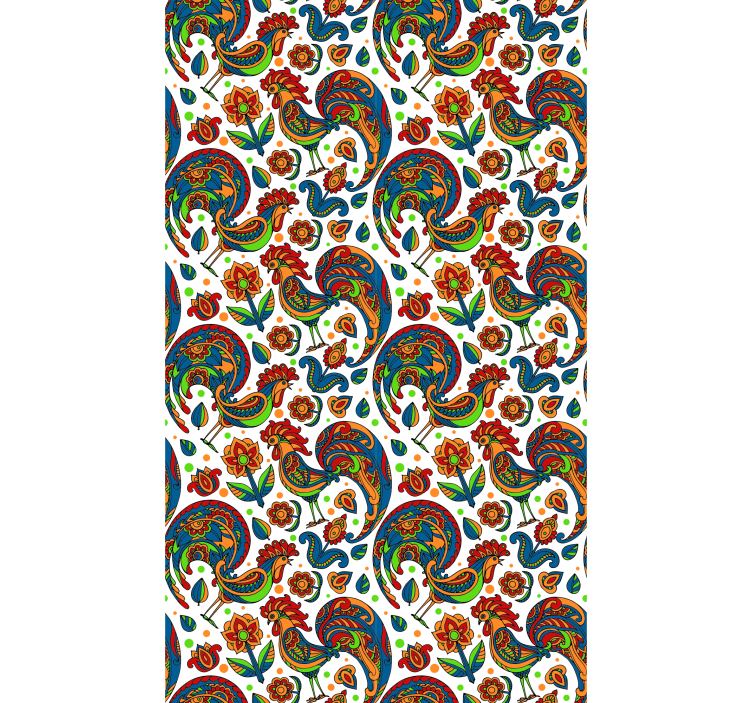 有更多动物的盲人五彩斑斓的公鸡 - TenStickers