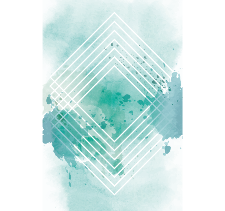 现代盲人几何水彩图案 - TenStickers