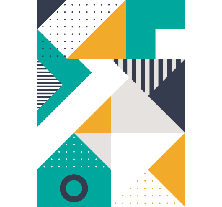 三角形几何艺术卷簾画 - TenStickers