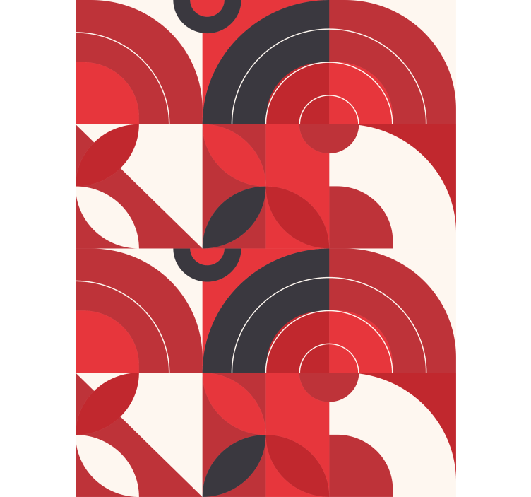 现代盲人几何红色圆圈 - TenStickers