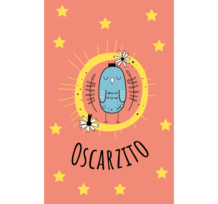 儿童盲人蓝色鸟儿带名字 - TenStickers