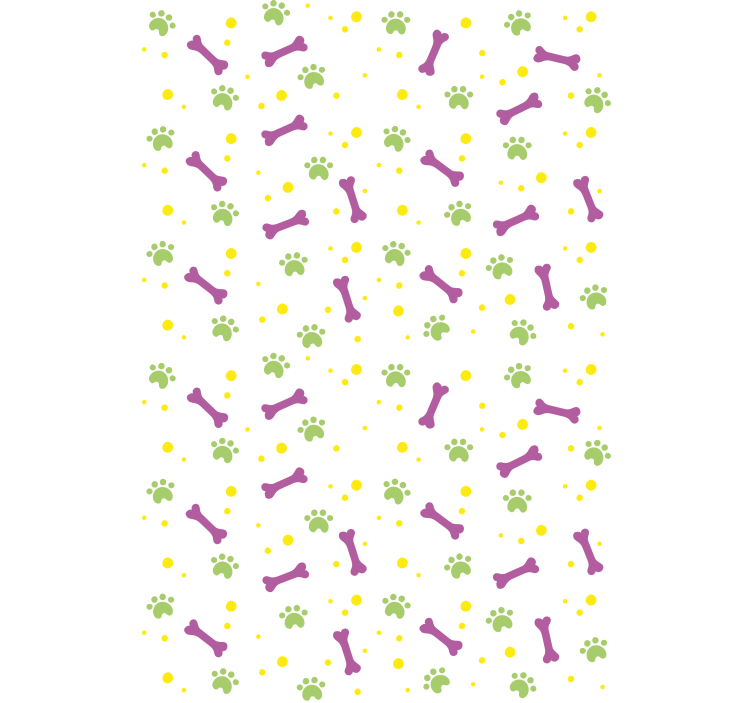 五颜六色的狗爪子和骨头儿童卷簾 - TenStickers