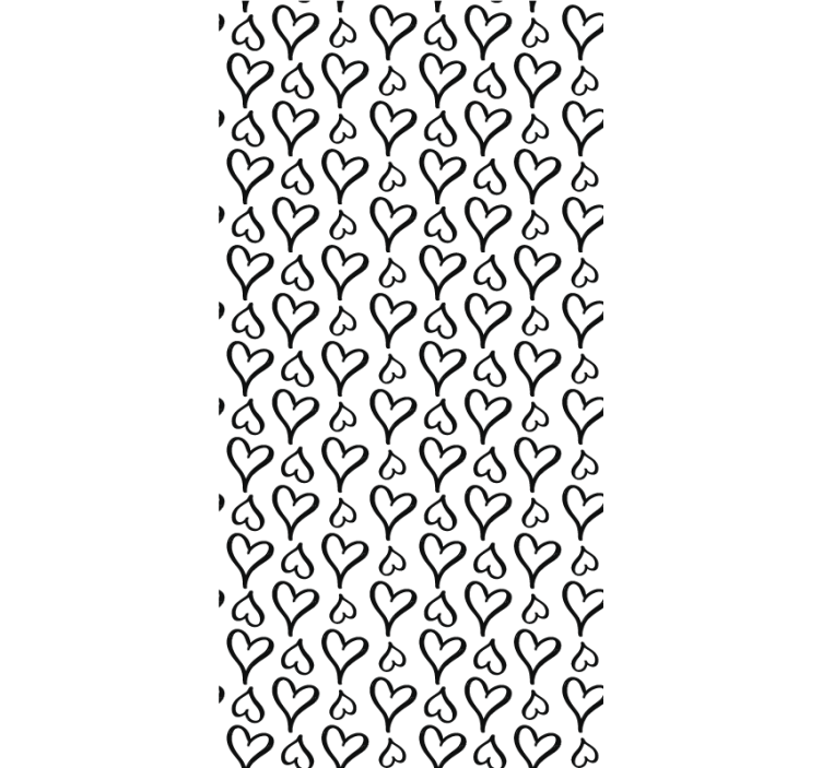 浪漫的盲人与黑白心形 - TenStickers