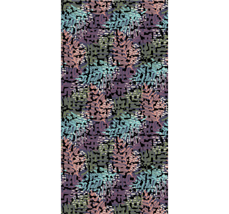 盲人花草叶片图案设计 - TenStickers