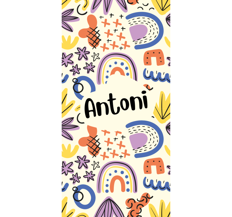 多彩抽象形状定制卷帘 - TenStickers