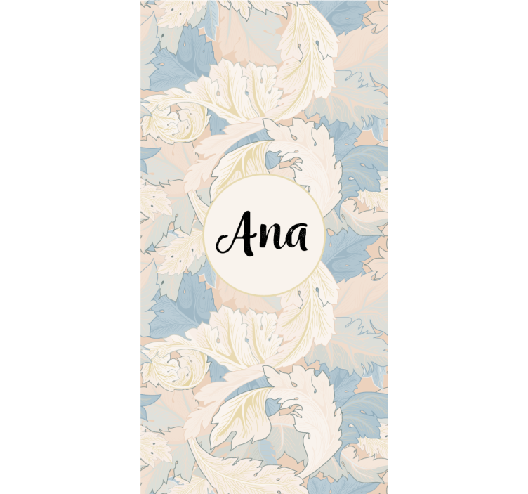 起居室盲道植物图案与名称 - TenStickers