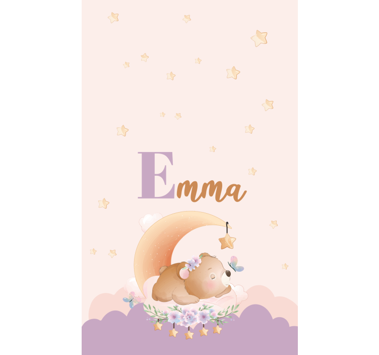 儿童盲人睡觉的熊熊带名字 - TenStickers