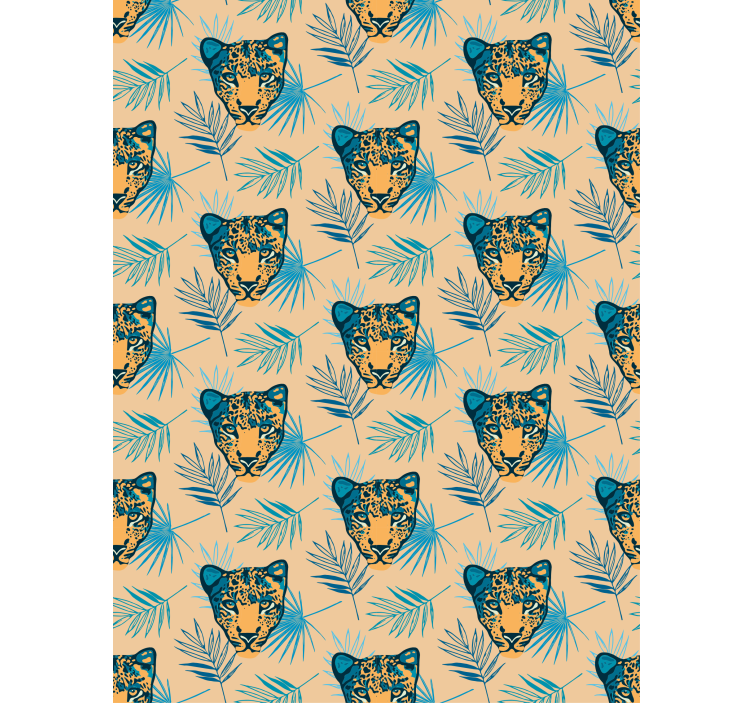 有动物的百叶窗豹头图案 - TenStickers