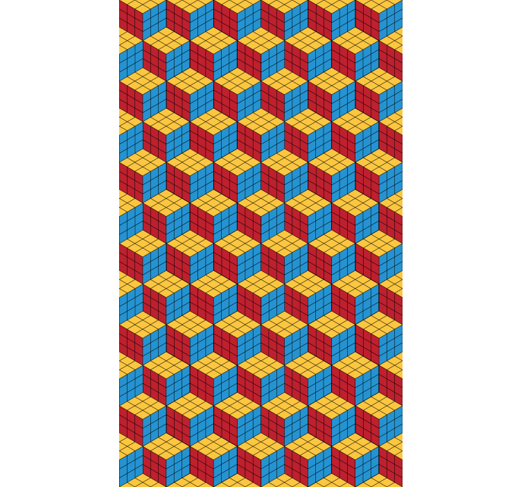 极客盲色彩立方体图案 - TenStickers