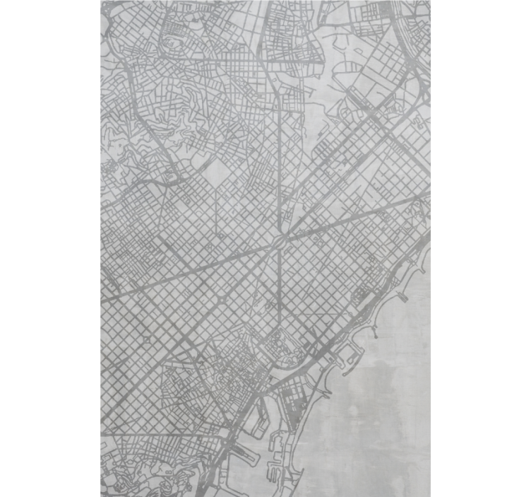 巴塞罗那客厅卷簾城市地图 - TenStickers