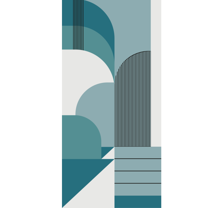 现代盲人蓝色拱形图案 - TenStickers