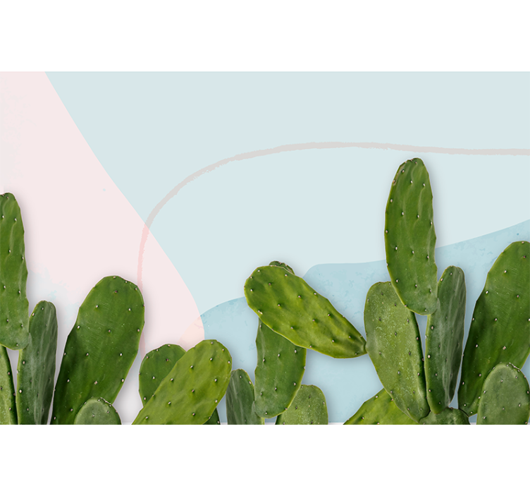 “卡哇伊”风格形状仙人掌卷簾画 - TenStickers