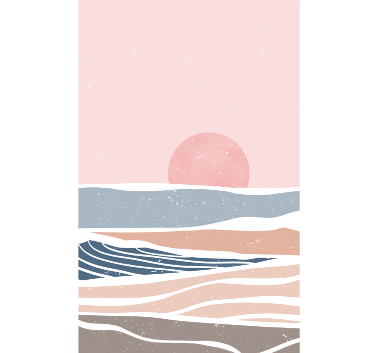 更多复古盲文宁静日落波浪 - TenStickers