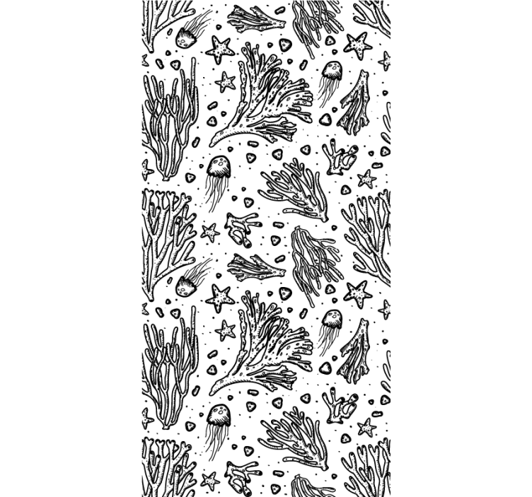 有动物的百叶窗展现海洋生物图案 - TenStickers