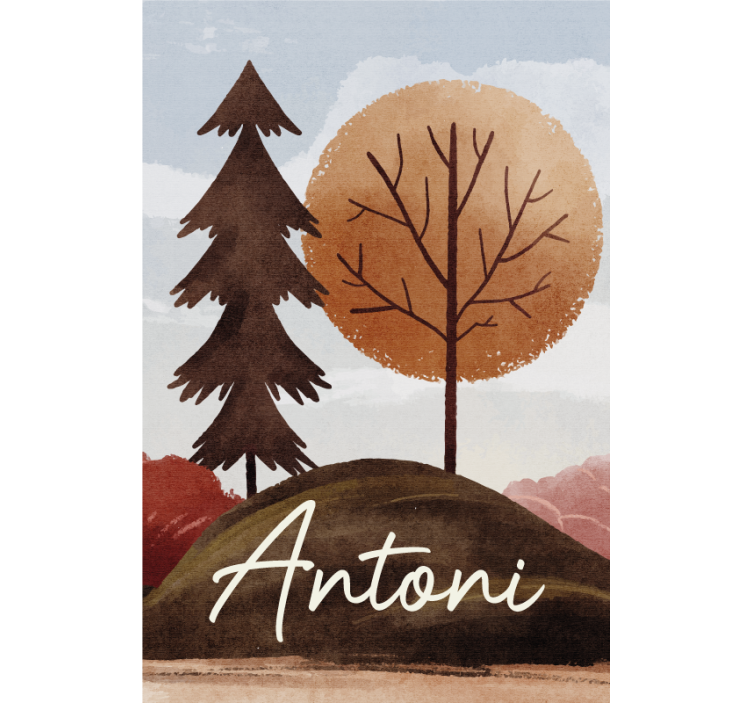 儿童盲人北欧森林定制名字款 - TenStickers