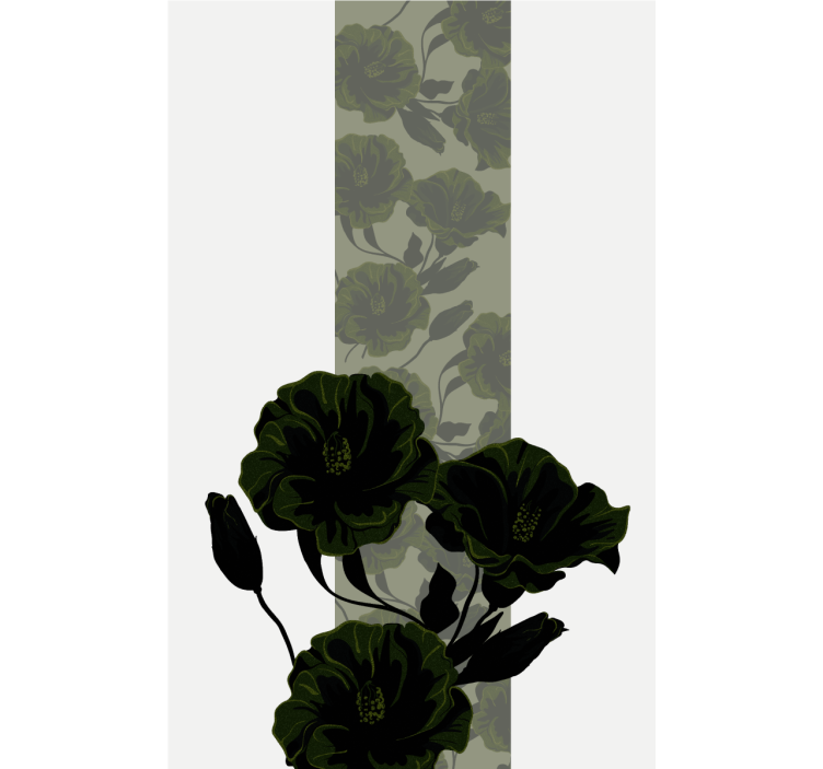 盲人花草绿色玫瑰花艺安排 - TenStickers