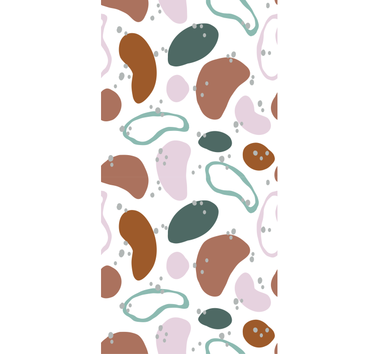 不规则抽象形状图案卷帘 - TenStickers