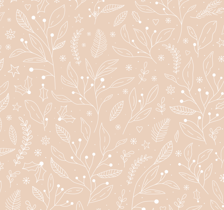 浅棕色的卷簾 圣诞植物 - TenStickers