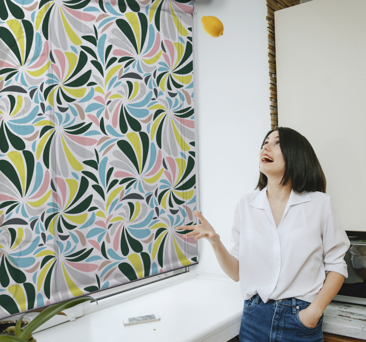 盲人花草时尚花卉图案 - TenStickers