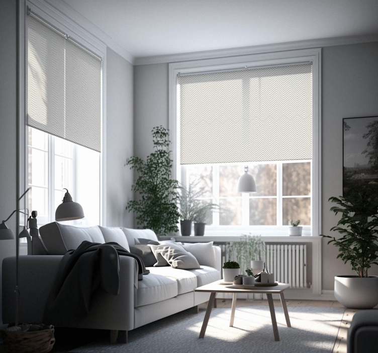 灰色线条仿古卷帘 - TenStickers