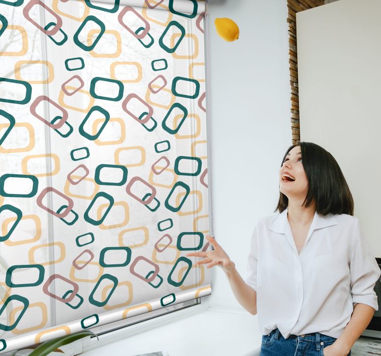 抽象的不规则形式北欧卷簾 - TenStickers