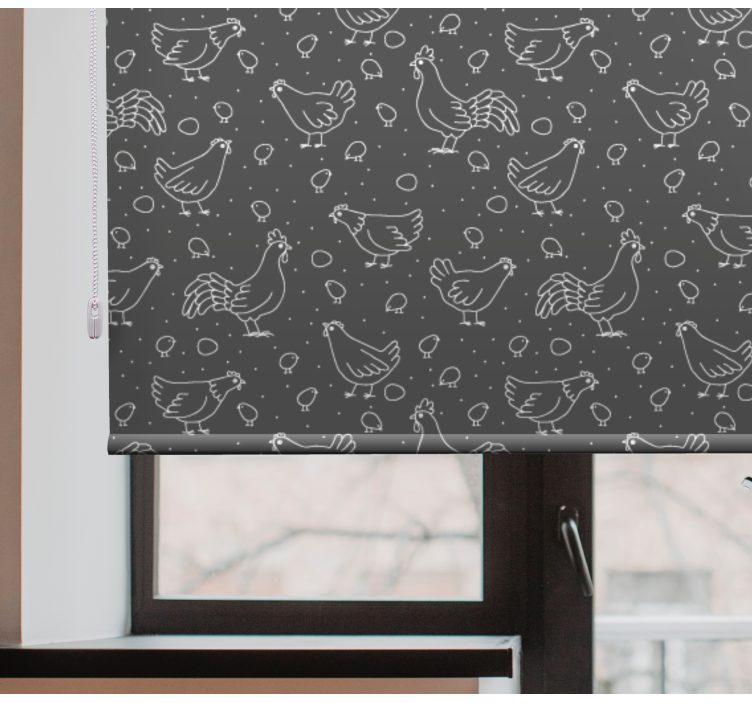 有动物的百叶窗鸡与蛋 - TenStickers