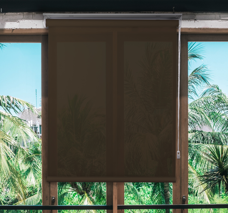 棕色卷簾 不透明的简单性 - TenStickers