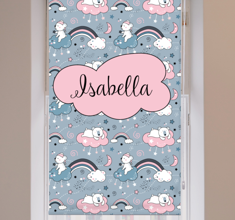 儿童盲人彩虹熊定制名字玩具 - TenStickers