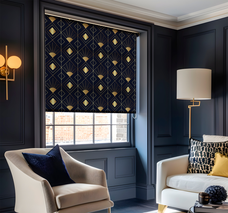 优雅的卷簾 装饰艺术风格 - TenStickers