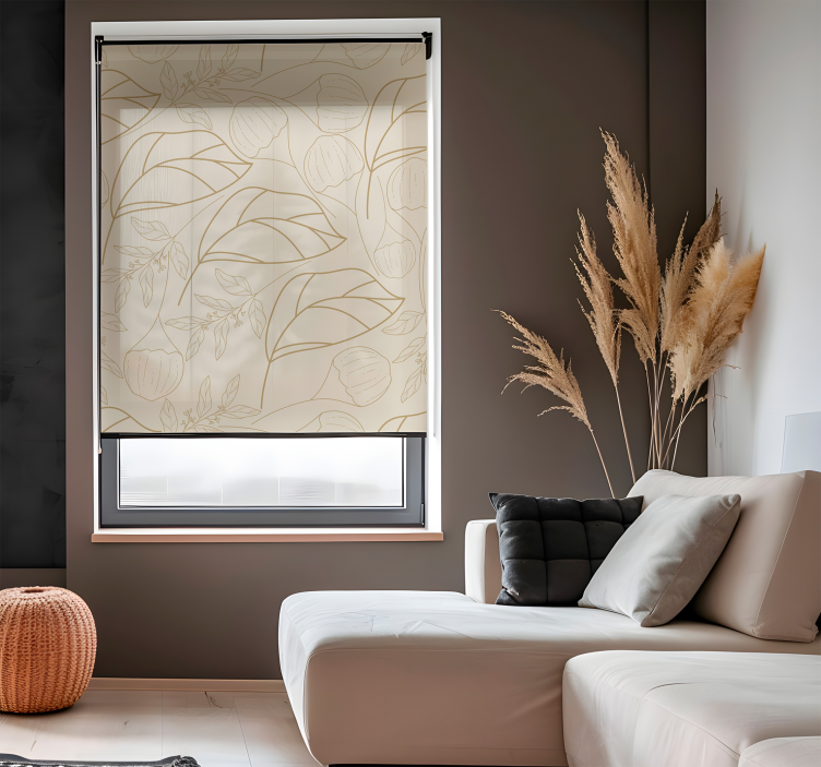 优雅的卷簾 稀疏植物图案 - TenStickers