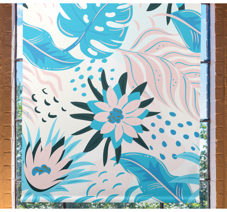 卷簾花草 植物图案设计 - TenStickers