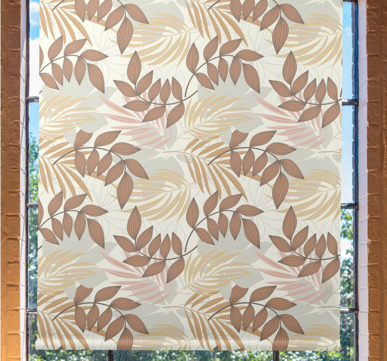 盲人花草精致叶子图案 - TenStickers